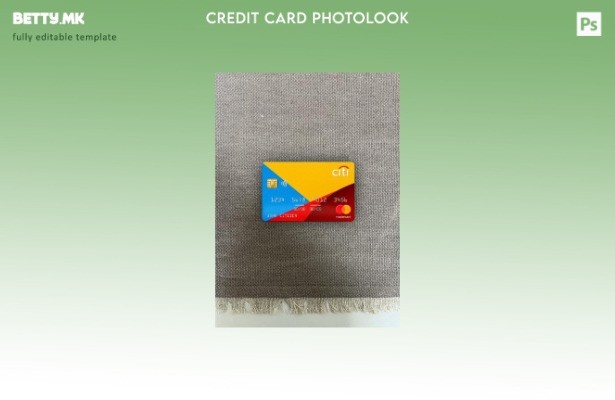 Модерен стил на предниот шаблон за фотографска мастеркард на Citibank на Холанди